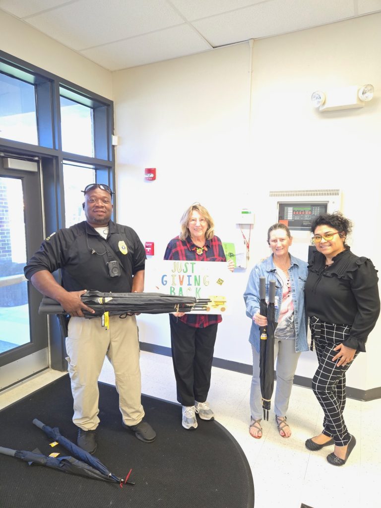 Pasco Elementary requested umbrellas to keep the students dry on rainy dismissals.