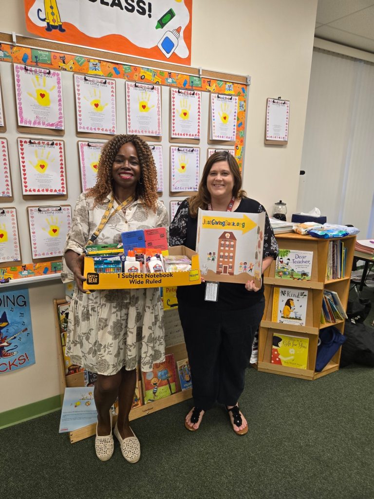 Just Giving Back, to teachers at Double Branch